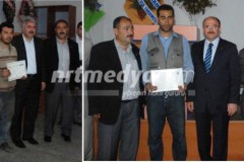 Nizip Madeni Sanatkârlar Odası'nda Belge Töreni
