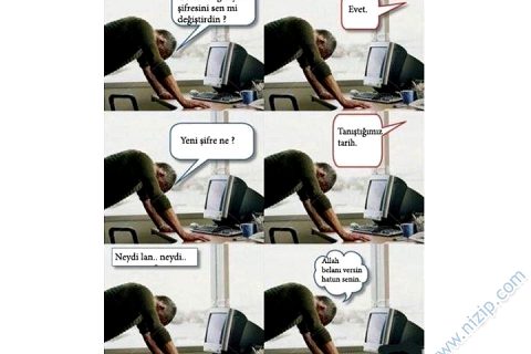 Bayan PC'ye Şifre Koyarsa :D