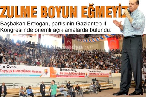 ''zulme boyun eğmeyiz''