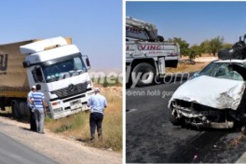 Otomobil tır ile çarpıştı 1 ağır yaralı
