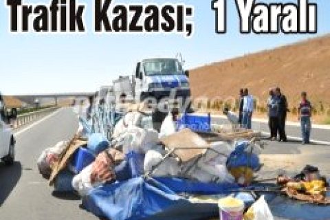 Trafik kazası;  1 yaralı