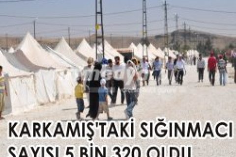 Karkamış'taki sığınmacı sayısı 5 bin 320 oldu