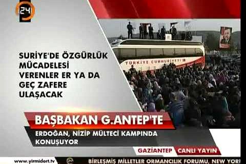 Video: Başbakan Erdoğan. Nizip'te Suriyelilerin Kaldığı Çadır Kenti Ziyaret Etti.
