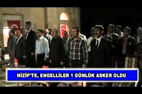 Nizip'te, engelliler 1 günlük asker oldu