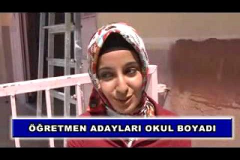 öğretmen adayları okul boyadı