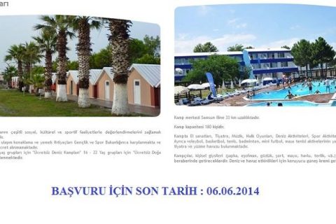 2014 yaz gençlik kampları başvuruları