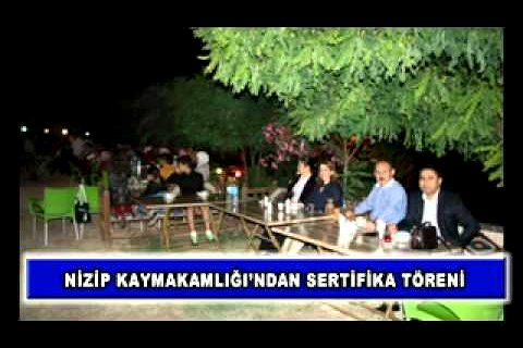 Nizip kaymakamlığı'ndan sertifika töreni