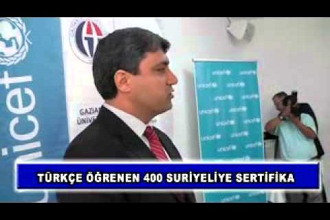 Türkçe öğrenen 400 suriyeliye sertifika
