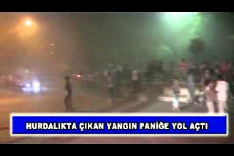 Hurdalıkta çıkan yangın paniğe yol açtı