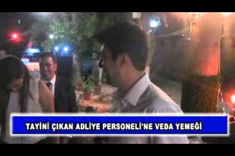 Tayini çıkan adliye personeli'ne veda yemeği