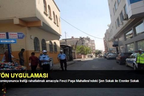 Ilçe trafik komisyonundan tek yön uygulaması