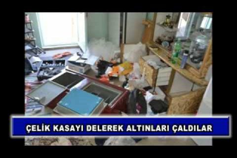 çelik kasayı delerek altınları çaldılar