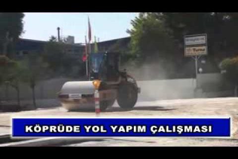 Köprüde yol yapım çalışması