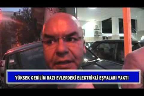 Yüksek gerilim bazı evlerdeki elektrikli eşyaları yaktı