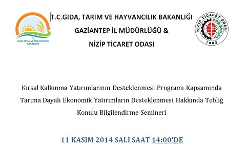 NTO'da Kırsal Kalkınma Yatırımları Konulu Toplantı düzenlenecek