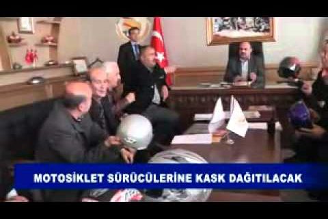 Motosiklet sürücülerine kask dağıtılacak