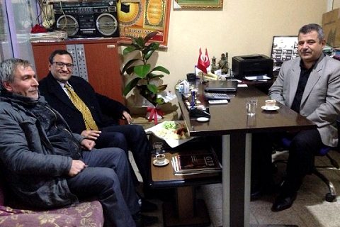 Nizip Kaymakamı Sayın Harun SARIFAKIOĞULLARI, Sebze Hali Başkanı Müslüm UYSAL'ı ziyar