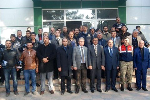 Bir Kask Bir Can projesi kask dağıtım töreni yapıldı.