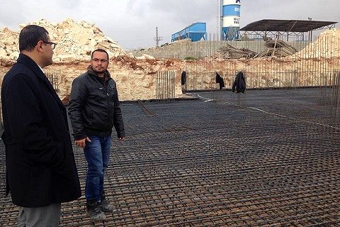 Nizip Kaymakamı Harun SARIFAKIOĞULLARI, Nizip SYDV pansiyonu inşaatında incelemelerde
