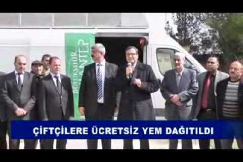çiftçilere ücretsiz yem dağıtıldı