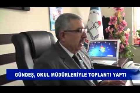 Gündeş, okul müdürleriyle toplantı yaptı