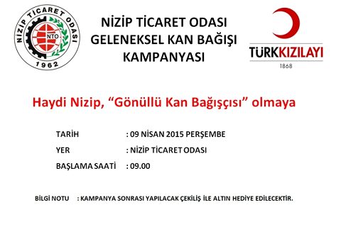 Nizip ticaret odası’ ndan geleneksel kan bağışı kampanyası