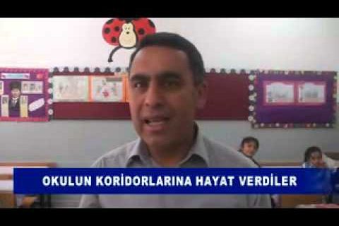 Okulun koridorlarına hayat verdiler