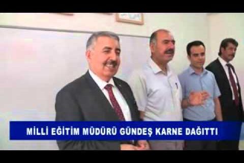 Milli eğitim müdürü gündeş karne dağitti