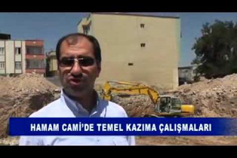 Hamam cami’de temel kazima çalişmalari