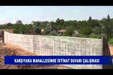 Nizip Çayı Etrafına istinat duvari çalişmasi