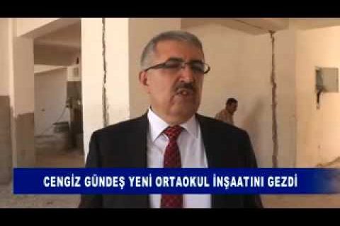 Cengiz gündeş yeni ortaokul inşaatini gezdi