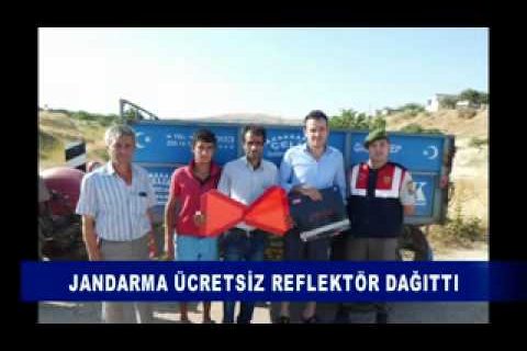 Jandarma ücretsiz reflektör dağitti