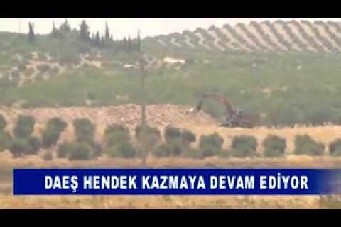 Daeş hendek kazmaya devam ediyor
