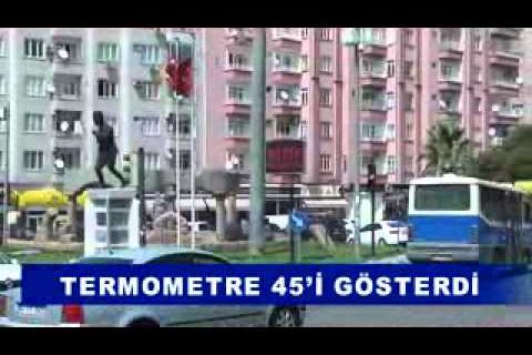 Termometre 45’i gösterdi