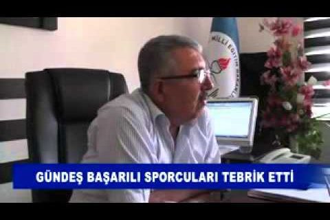 Gündeş başarili sporculari tebrik etti