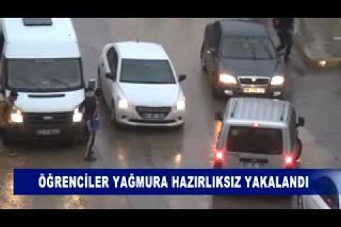 öğrenciler yağmura hazirliksiz yakalandi