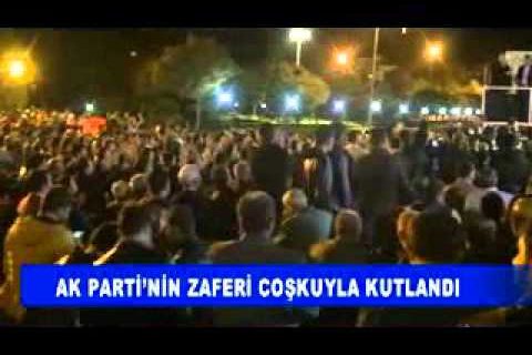 Ak parti’nin zaferi coşkuyla kutlandi