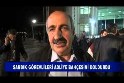 Sandik görevlileri adliye bahçesini doldurdu