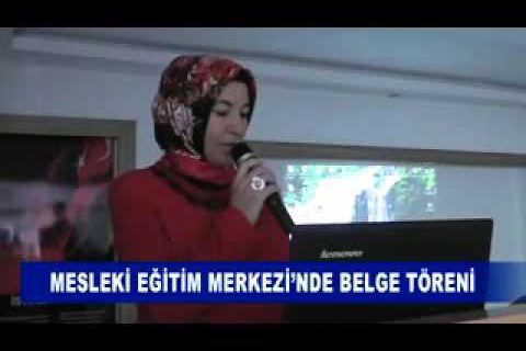 Mesleki eğitim merkezi’nde belge töreni