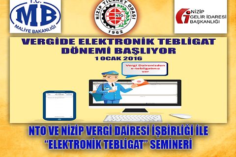 NTO?dan Nizip Vergi Dairesi İşbirliği İle Elektronik Tebligat Konulu Seminer