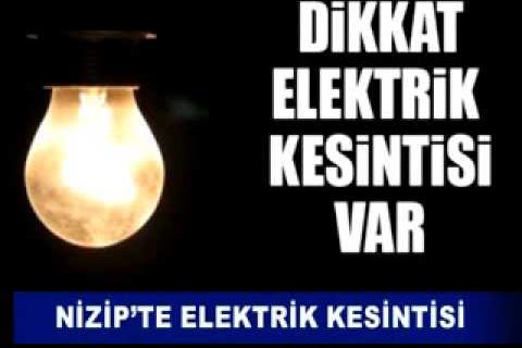 Nizip’te elektrik kesintisi
