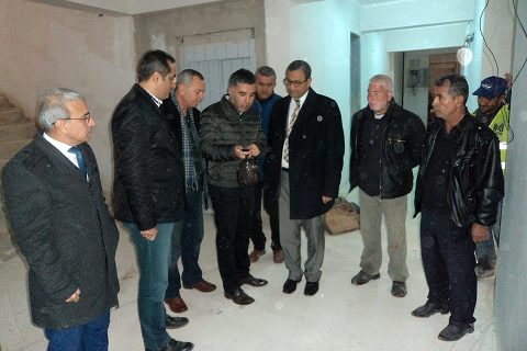 Nizip Kaymakamı Harun SARIFAKIOĞULLARI, Nizip SYDV öğrenci yurdu inşaat çalışmalarını