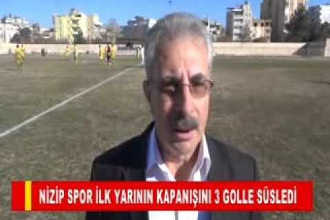 Nizip spor ilk yarinin kapanişini 3 golle süsledi
