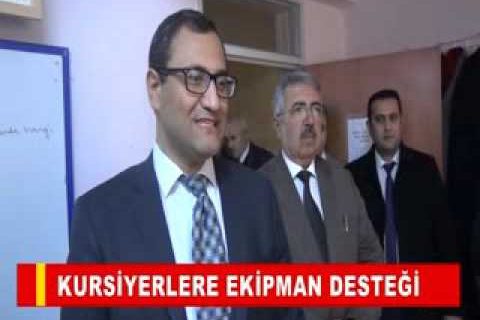 Kursiyerlere ekipman desteği