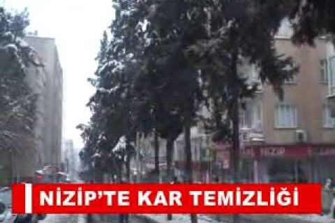 Nizip’te kar temizliği