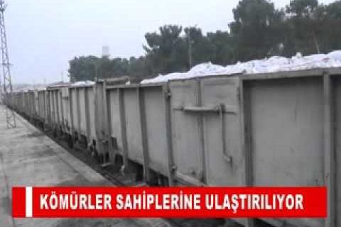 Kömürler sahiplerine ulaştiriliyor