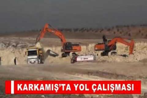 Karkamiş’ta yol çalişmasi
