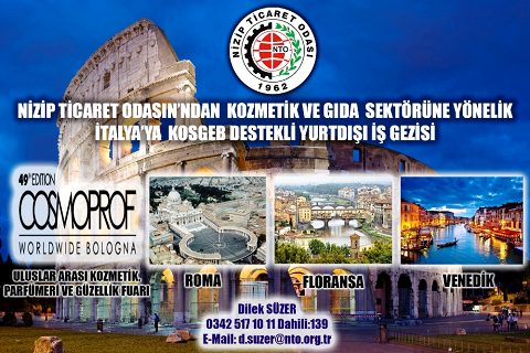 Nizip Ticaret Odasından İtalyaya Yurtdışı İş Gezisi