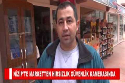 Nizip’te marketten hirsizlik güvenlik kamerasinda