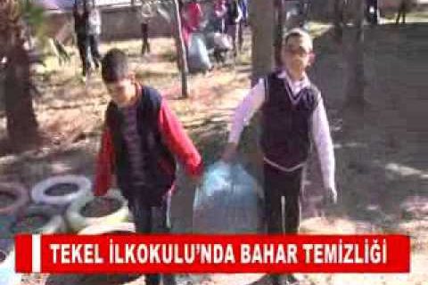 Tekel ilkokulu’nda bahar temizliği